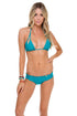 Luli Fama Cosita Buena Reversible Zig-zag Knotted Cut Out Triangle Top
